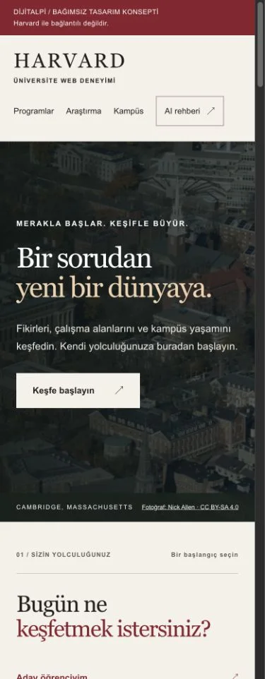 DijitalPi Harvard konseptinin telefonda açılışı