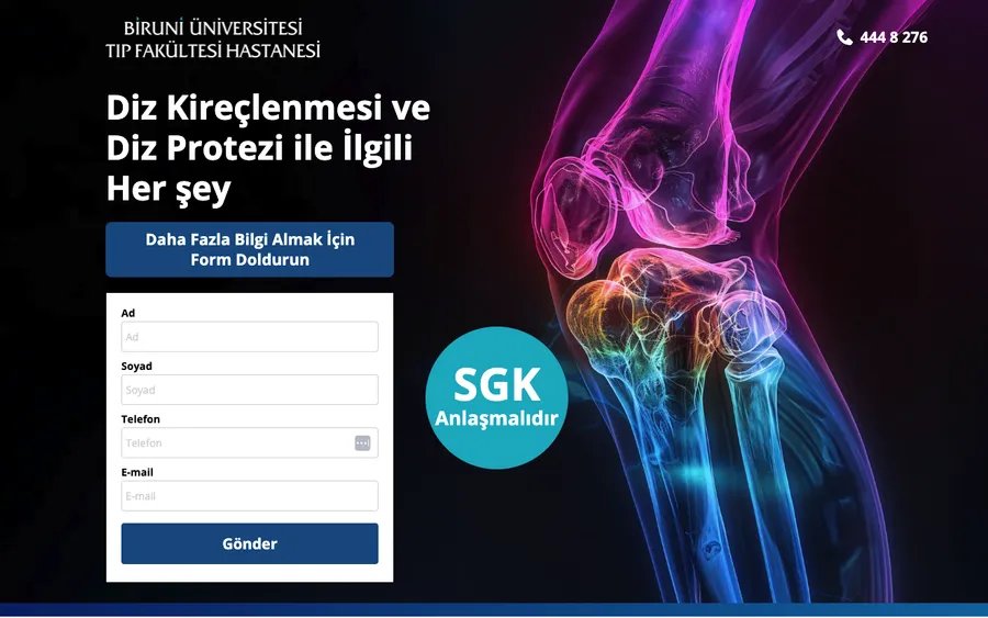 Diz protezi açılış sayfası