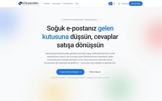 B2BSender — Soğuk E-posta Outbound Platformu