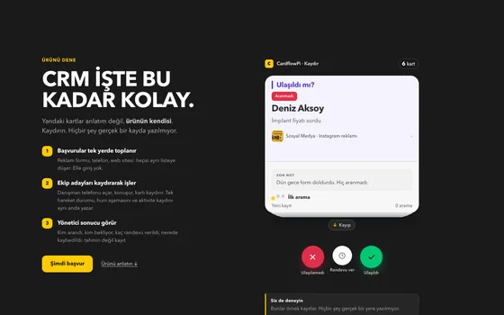 CardflowPi — Her Ekip İçin Kart Tabanlı CRM