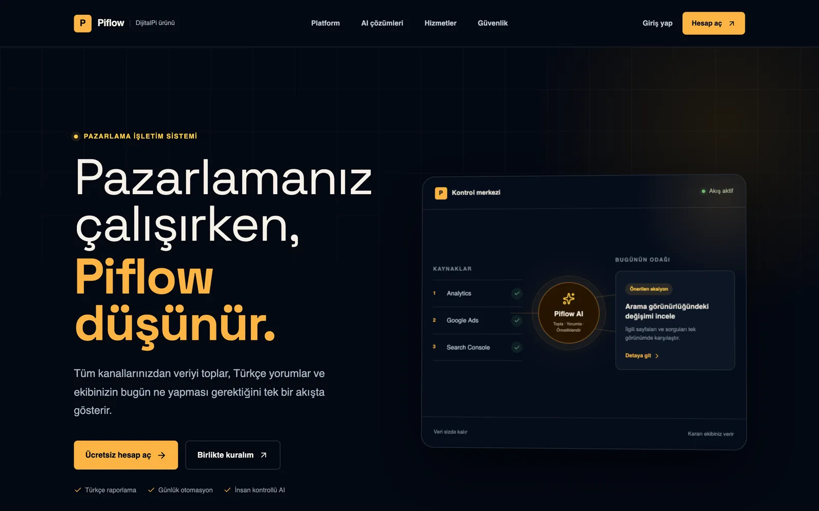 Piflow arayüzü