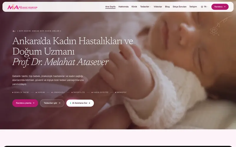 Prof. Dr. Melahat Atasever web sitesinin ana sayfası