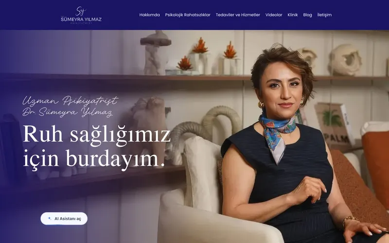 Uzm. Dr. Sümeyra Yılmaz web sitesinin ana sayfası