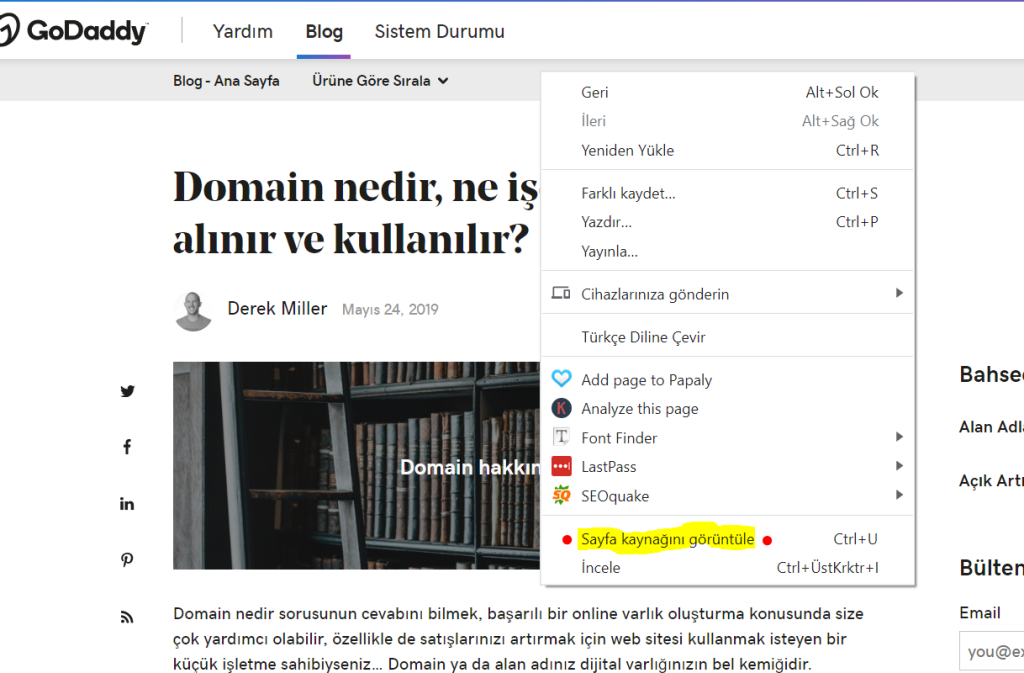 Title ve Description Kontrol Etme