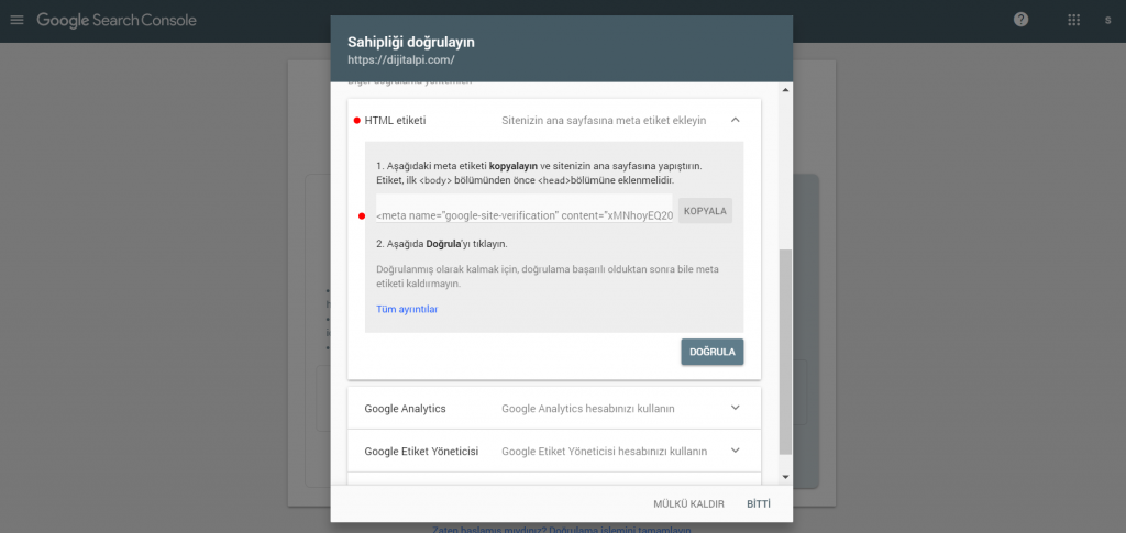 Google Search Console'a Kayıt Nasıl Yapılır | DijitalPi