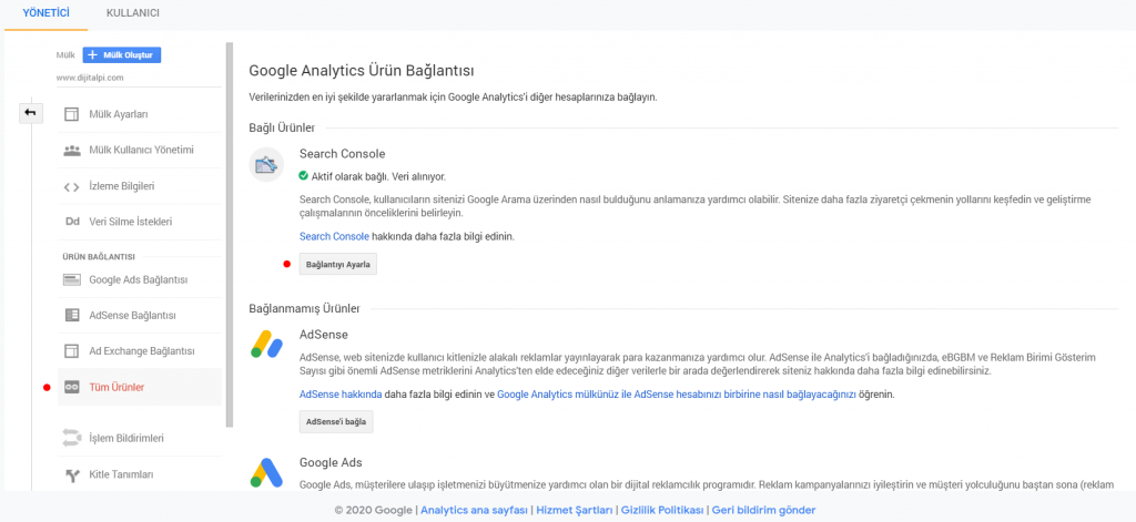 Google Analytics ve Search Console İlişkilendirme Nasıl Yapılır | DijitalPi