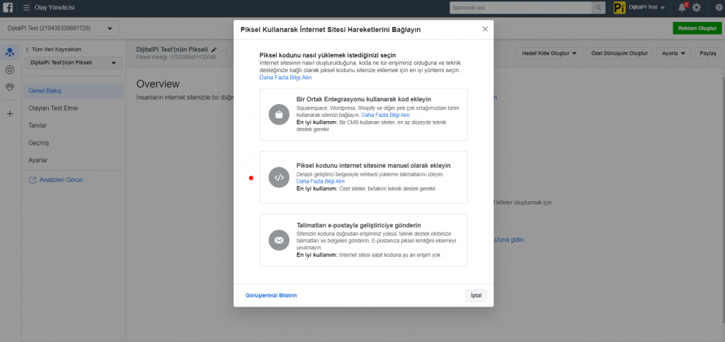Facebook Piksel Kodunu Ekleme Nasıl Yapılır? DijitalPi