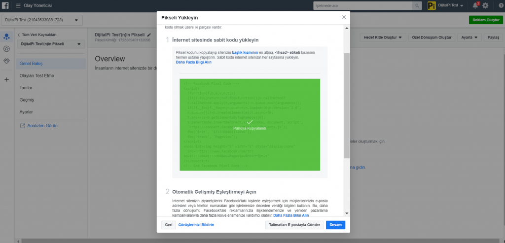 Facebook Piksel Kodunu Ekleme Nasıl Yapılır? DijitalPi
